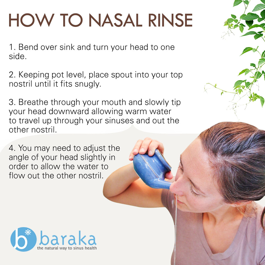Baraka Neti Pot Sinus Rinse, Neti Pot Mineral Salt, Sinus Rinse Saline Solution, Nasal Salt for Sinus Wash, Sinus Rinse Sea Salt
