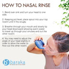 Baraka Neti Pot Sinus Rinse, Neti Pot Mineral Salt, Sinus Rinse Saline Solution, Nasal Salt for Sinus Wash, Sinus Rinse Sea Salt