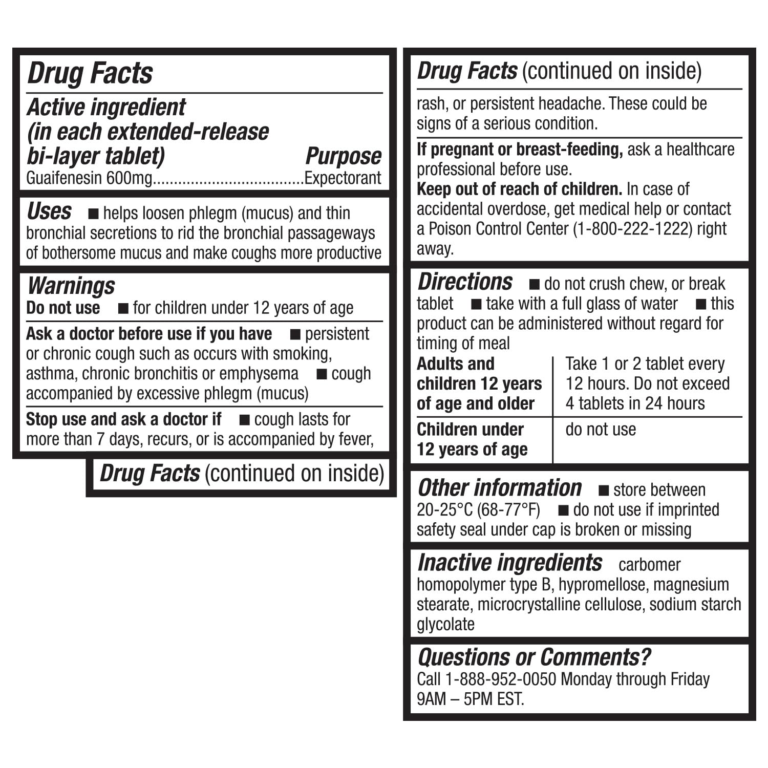 HealthA2Z Mucus Relief | Guaifenesin 600 mg | 12 Hour | No Benzene | Expectorant | Relieves Chest Congestion | Thins and Loosens