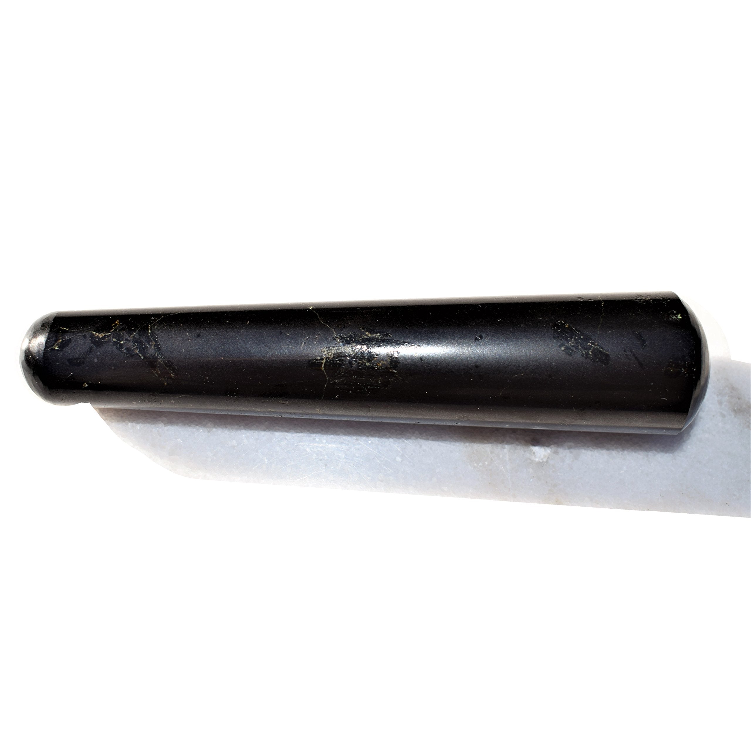 Charged 4 Himalayan Black Tourmaline Crystal Massage Wand + Selenite Charging Heart Included (Healing Energy Psychic Protection)