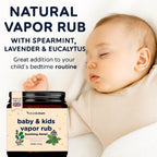 NATURALLY MUM Baby & Kids Vapor Rub - Natural Chest Rub for Congestion Relief & Calmer Sleep - Spearmint, Eucalyptus & Lavender