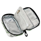 Custom Pill Box 7 Day Pill Case Bag Leaves Flowers Personalized Name Travel Pill Organizer Bag with Zipper Portable Weekly Case