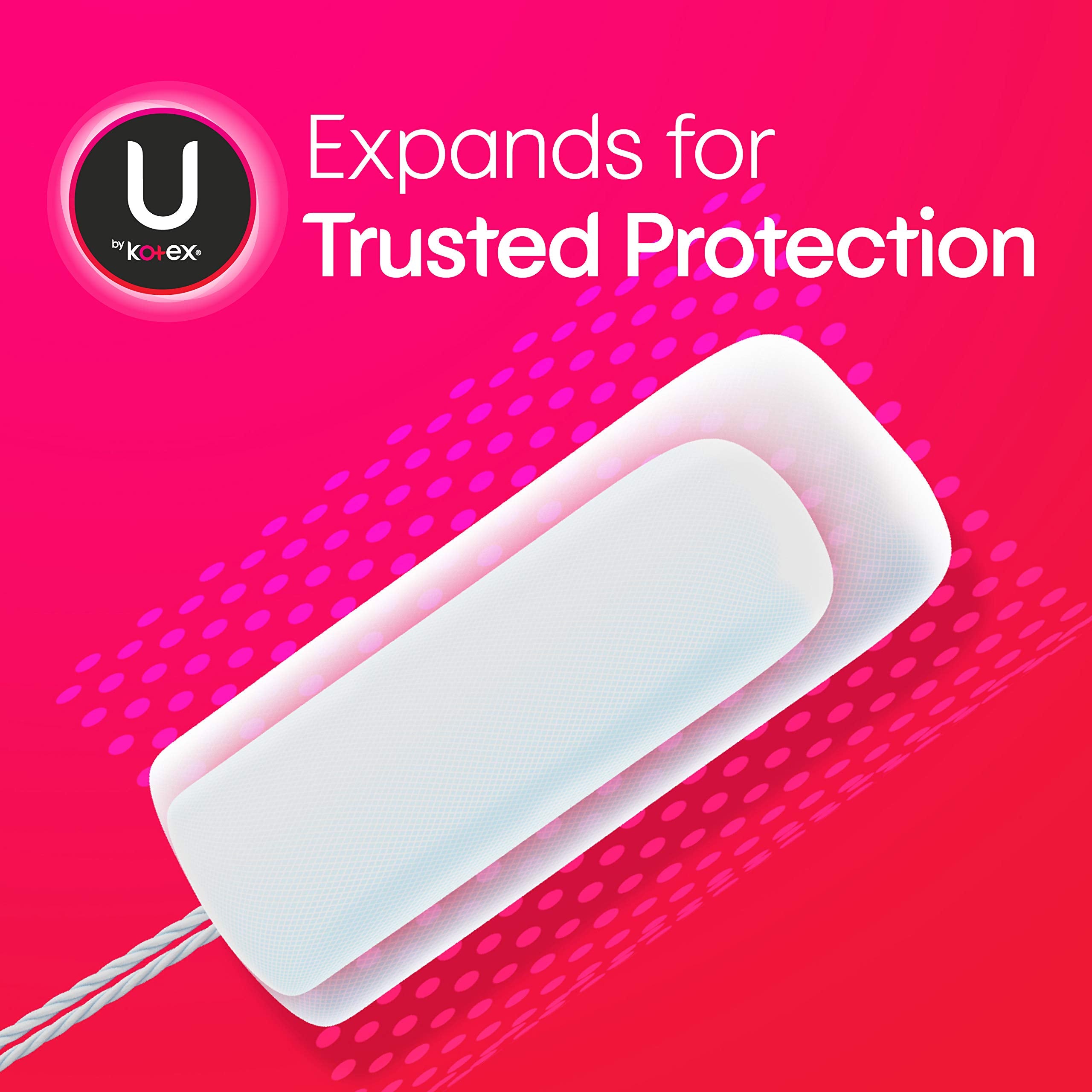 U by Kotex Security Tampons, Super Plus Absorbency, Unscented, 32 Count (Packaging May Vary)