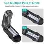 Fullicon Pill Cutter, Adjustable Cutter with precision alignment, Stainless Steel Blade & Guard, Splitter with Free Brush & Pill