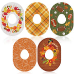 Geiserailie 20pcs Thanksgiving Adhesive Patches Compatible with Dexcom G7 Fall Adhesive Tape Stickers Tape Breathable Pre Cut Lo