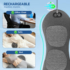 ZOYACREATE Rechargeable 3 in 1 Lumbar Support Pillow, Electric Lower Back Massager Waist Decompression Devices Heat Vibration