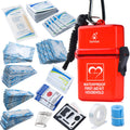 DEFTGET Waterproof First Aid Kit Travel essentials small Emergency Survival Kits mini Durable Lightweight for Minor Injuries Cam