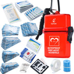 DEFTGET Waterproof First Aid Kit Travel essentials small Emergency Survival Kits mini Durable Lightweight for Minor Injuries Cam