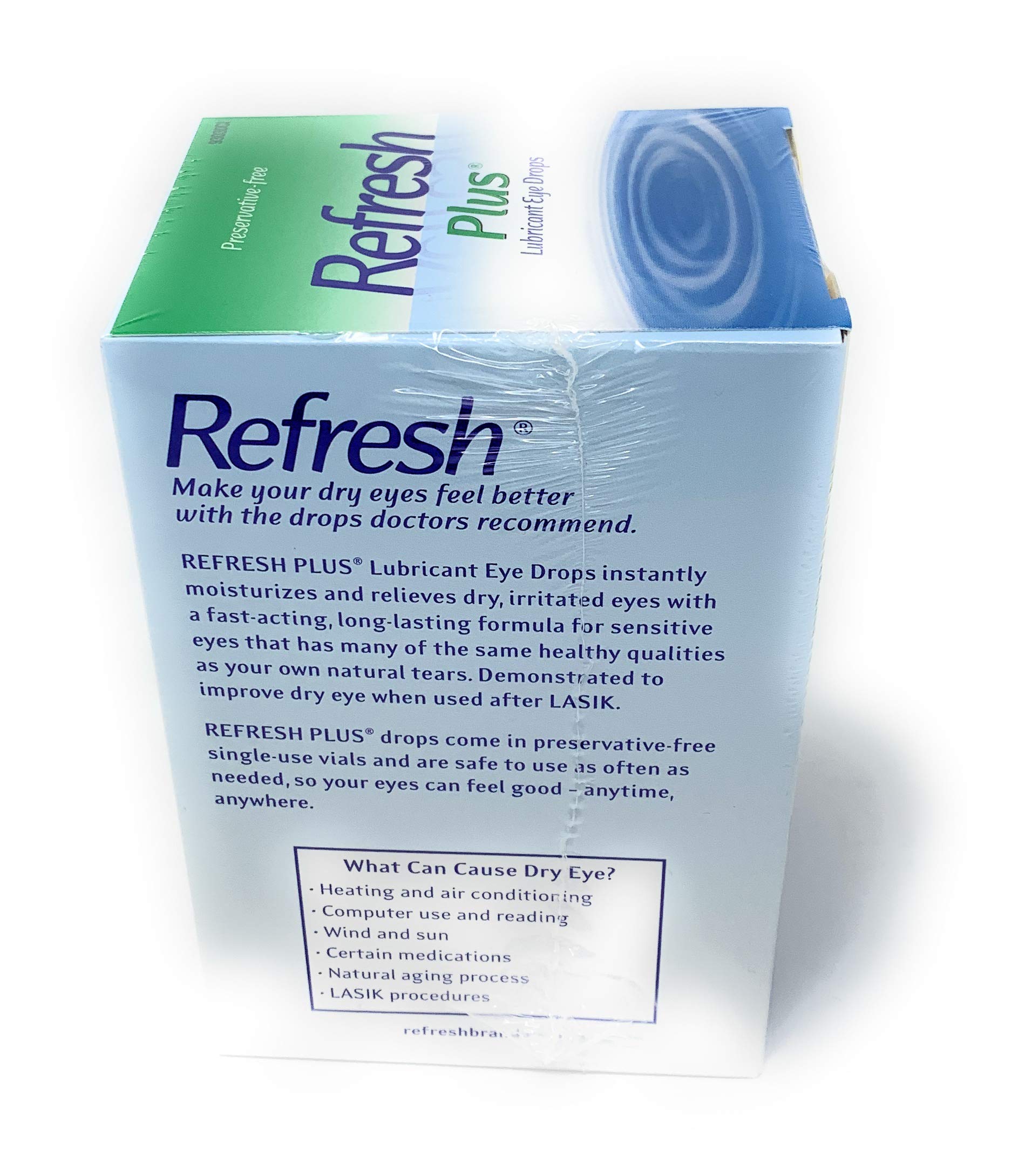 Allergan Refresh Plus Lubricant Eye Drops Single-Use Vials, Clear, (100 Count (Pack of 1))