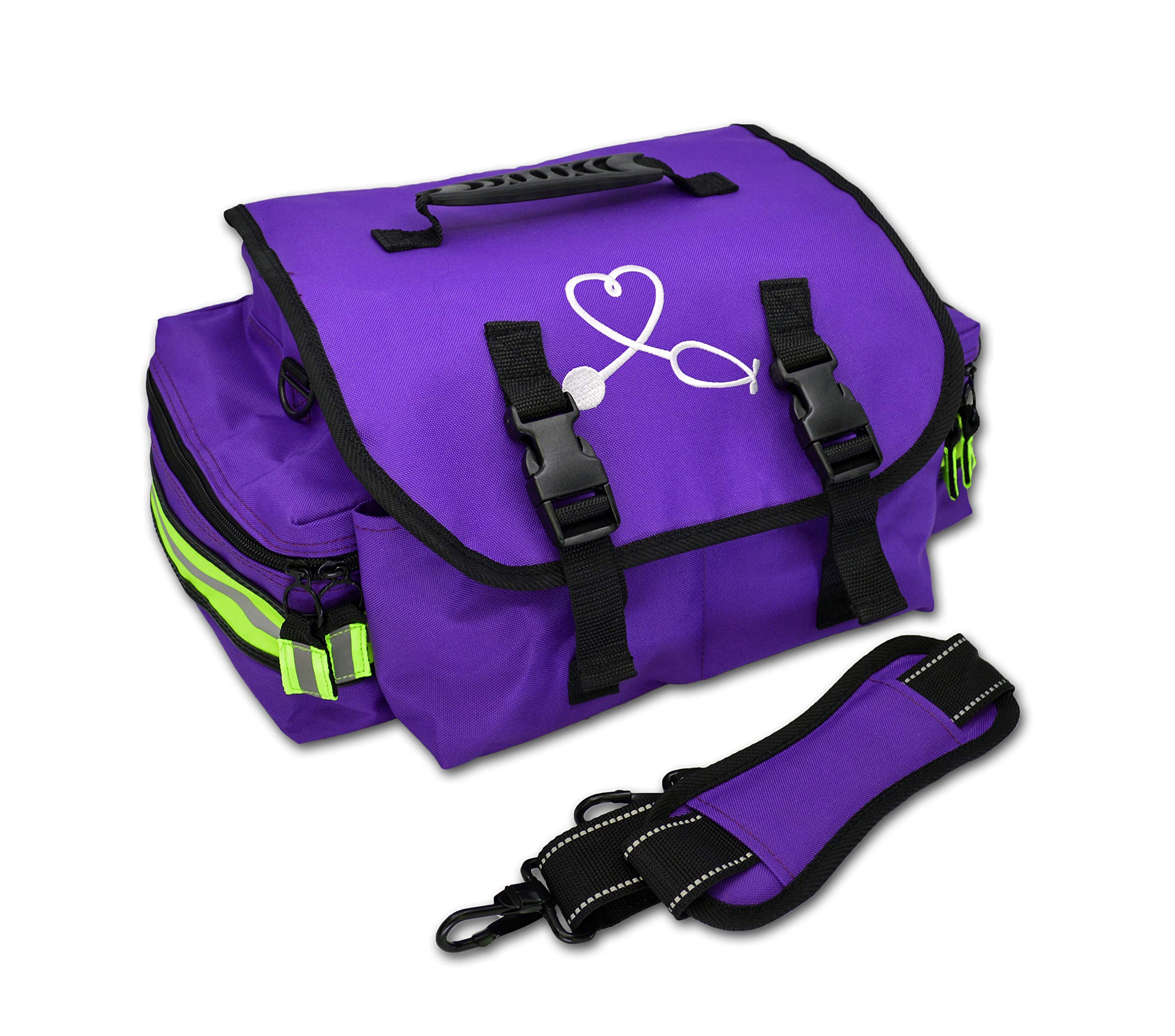 Lightning X Small Medic First Responder EMT Trauma Bag Stocked First Aid Trauma Fill Kit A (Purple)