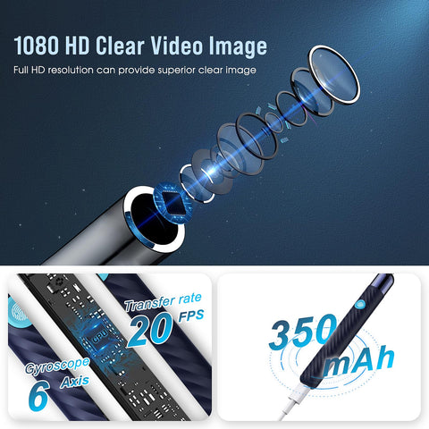 Ear Wax Removal - Earwax Remover Tool with 7 Pcs Ear Set - Ear Cleaner with Camera - Earwax Removal Kit with Light - Ear Camera 