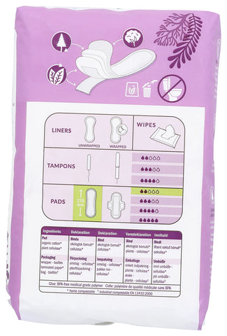 Natracare Natural Maxi Pads, Regular, 14-Count Boxes (Pack of 12)