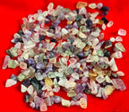 Indian Consigners Natural Crushed Polished Tumbled Gem Stone Chips, Decoration & Healing Crystals (Multi Fluorite)