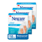 Nexcare Waterproof Bandages, Stays on in the Pool, Holds for 12 Hours, Clear Bandages for Fingers and Elbows - 50 Count Waterpro