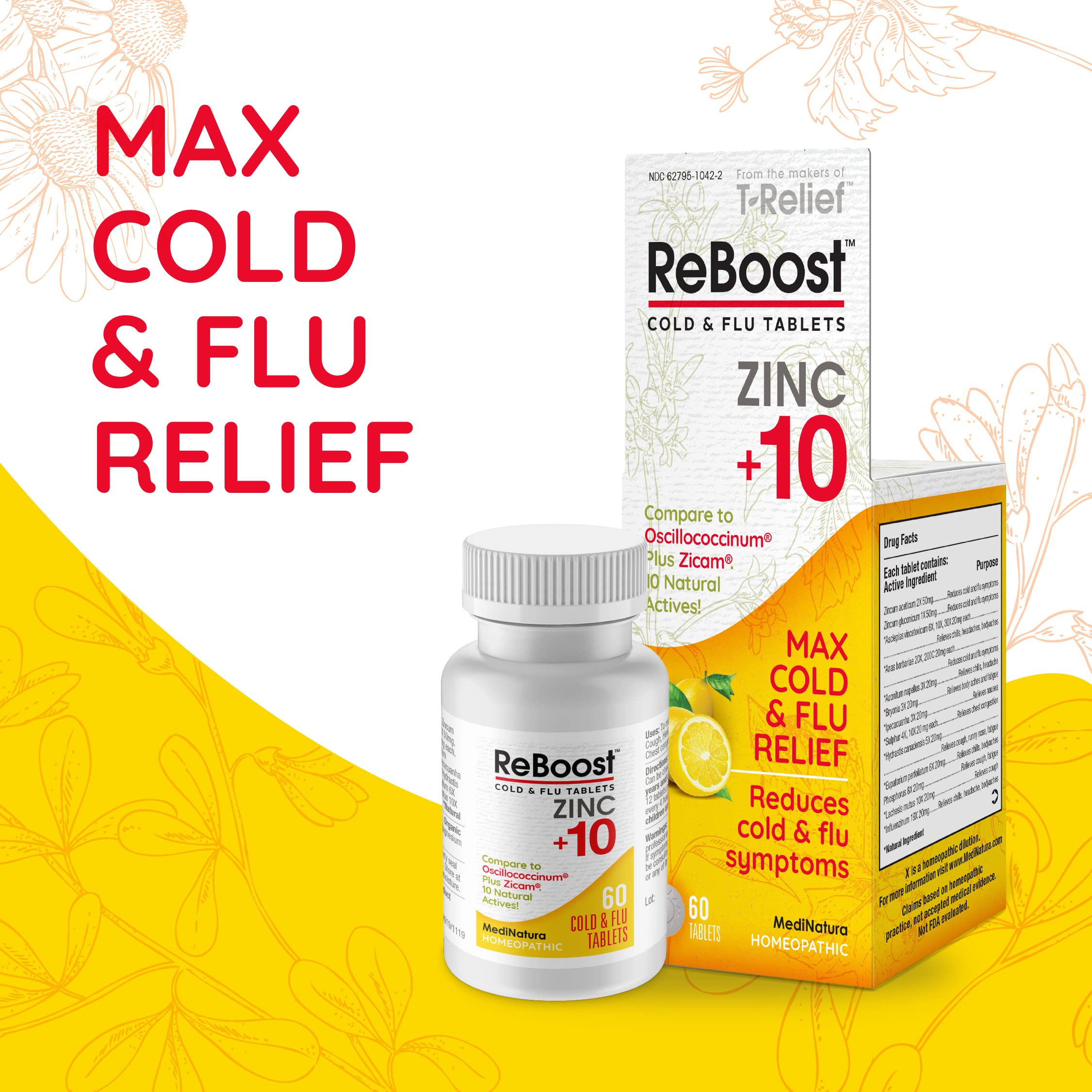 REBOOST CLD/FLU ZINC +10 ( 1 X 60 TAB  )