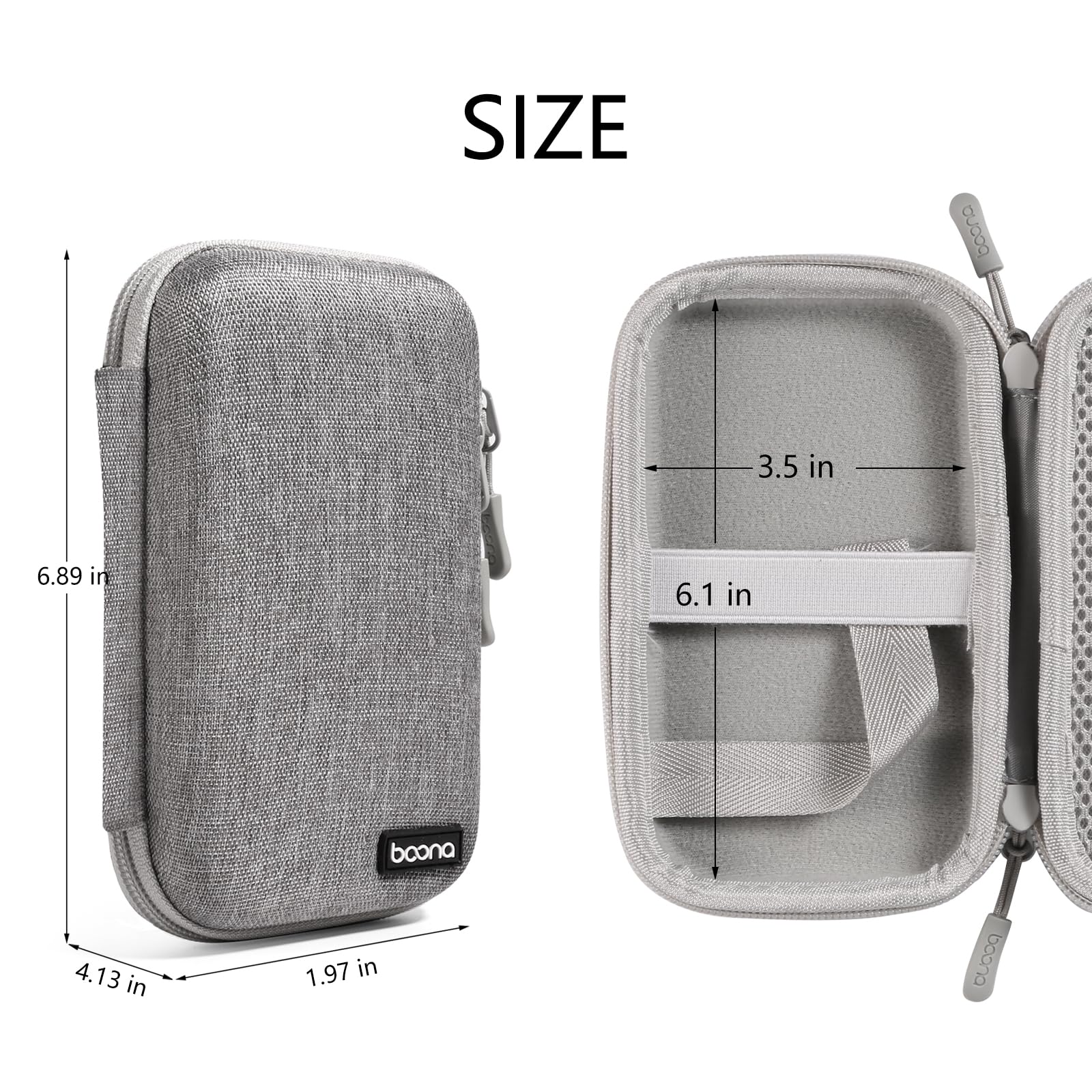 Diabetes Travel Case EVA Hard Shell Diabetic Supplies Bag Organizer for Blood Sugar Testing Kit, Glucose Monitor Kit with Meter,
