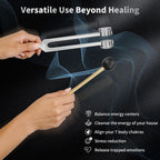 Tuning Forks for Healing Set - 128Hz, 136.1Hz, 256Hz, 384Hz, Weighted & Unweighted, Tuning Fork with Hockey Puck Activator & fee
