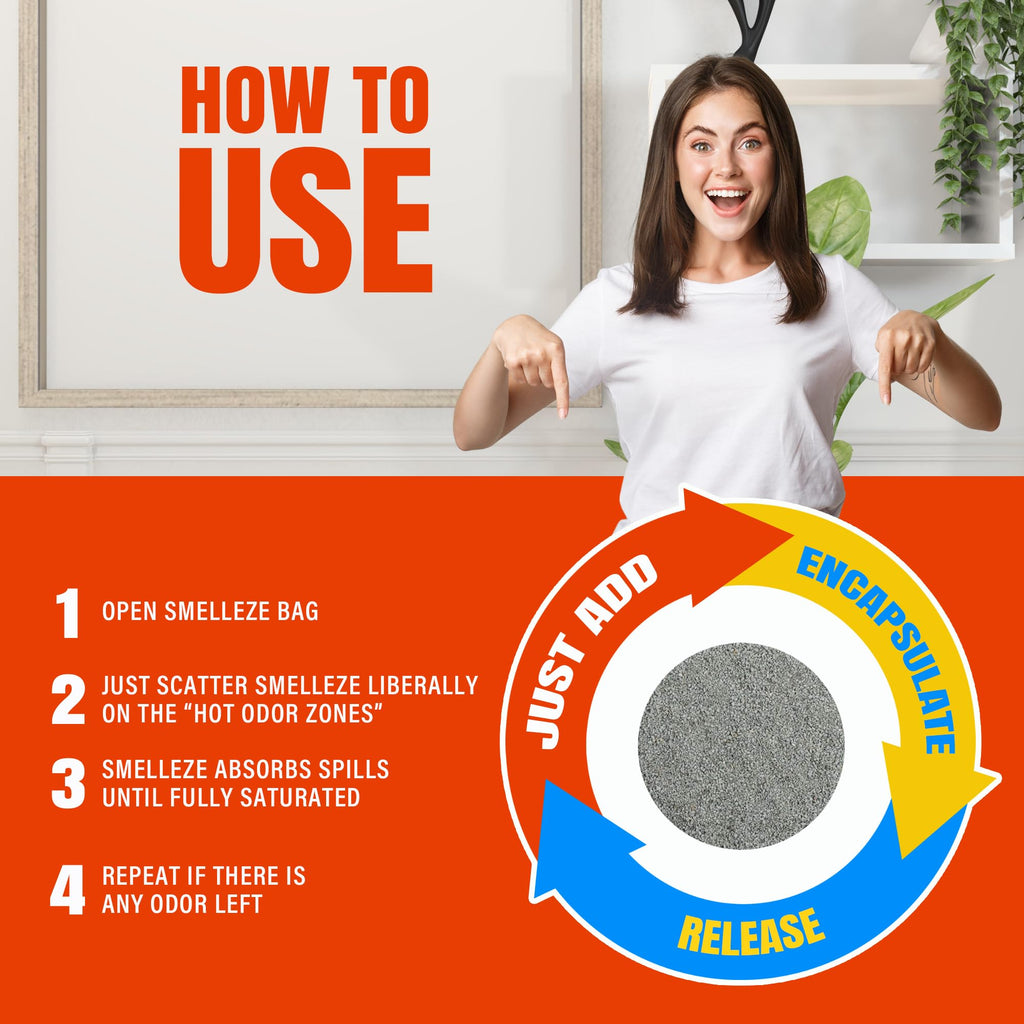SMELLEZE Ostomy Bag Odor Eliminator: 50 lb. Granules Stop Embarrassing Ostomy, Colostomy, Stoma & Ileostomy Odor
