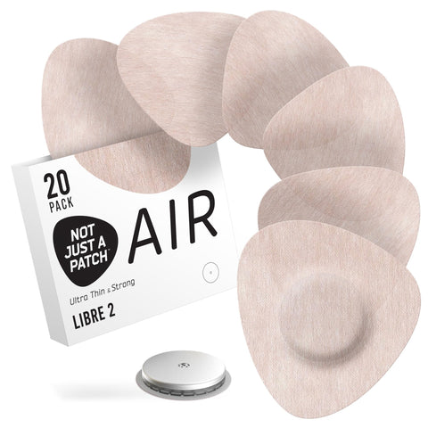 Not Just A Patch Air Freestyle Libre 2 Covers (3 Pack) - Thin, Strong and Light, Ultra-Long 14 Day Adhesion - Durable Lingo CGM 