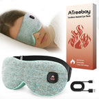 ATreebay Cordless Heated Eye Mask for Dry Eyes, Eye Mask for Dry Eyes, Washable Eye Heating Pad, Electric Warm Eye Compress Mois
