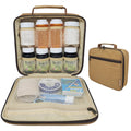 StarPlus2 - Medium Travel Pill Bottle Organizer, Medicine Bag, Carrier for Medications and Medical Supplies - Khaki Canvas (With