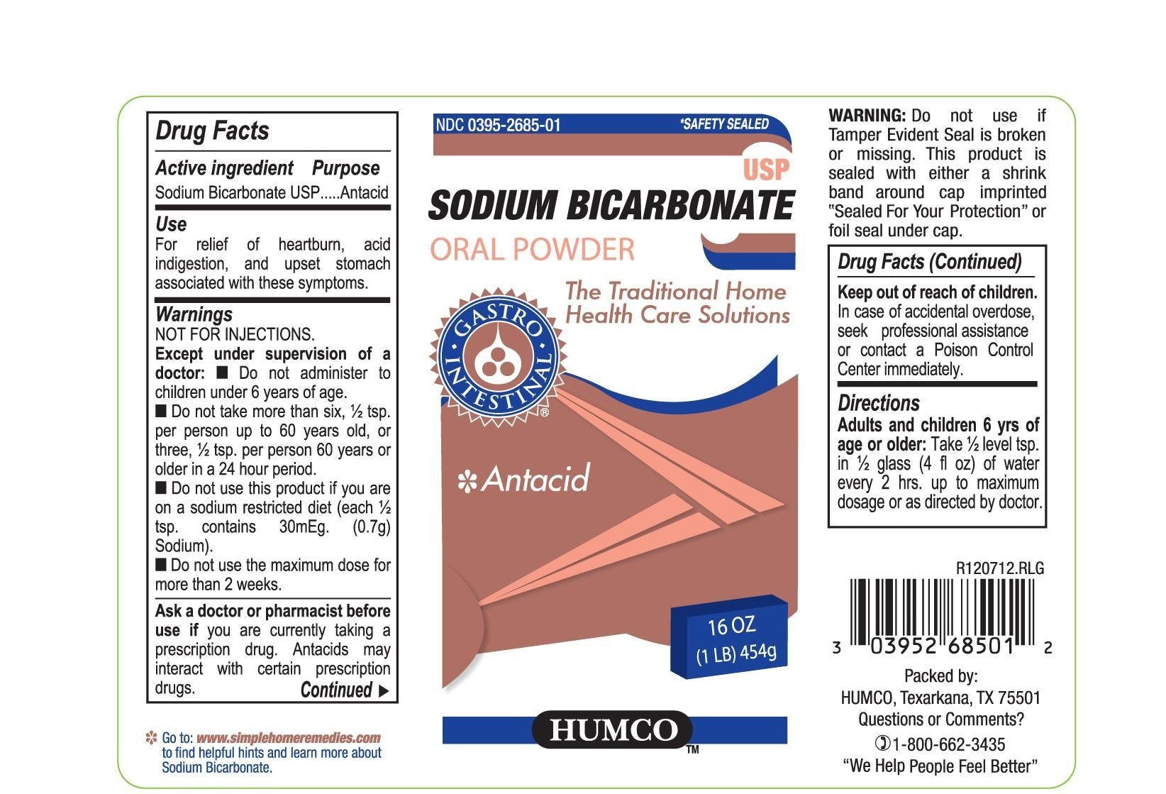 Sodium Bicarbonate Oral Powder, 16oz Each (Pack of 2)