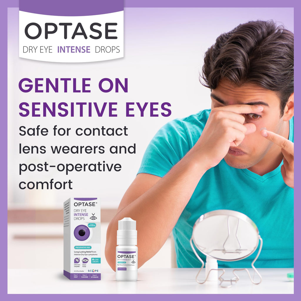 Optase Dry Eye Intense Drops - Preservative Free Eye Drops for Long Lasting Relief - Artificial Tears to Relieve Severe Dry Eye