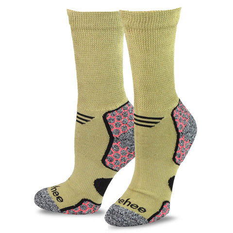 No Binding Viscose from Bamboo Colorful Diabetic Crew 3-Pairs Socks for Women (9-11, Assorted)