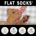 FLAT SOCKS No Show Socks, Sockless Shoe Liner, No Slipping, No Stinking, Washable Barefoot Shoe Insert for Men and Women, Becky