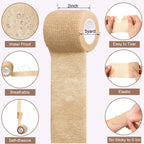 Treela 48 Pack Self Adhesive Wrap Bandage Bulk, Self Adherent Cohesive Bandage Elastic Athletic Tape Breathable Wound Tape for S