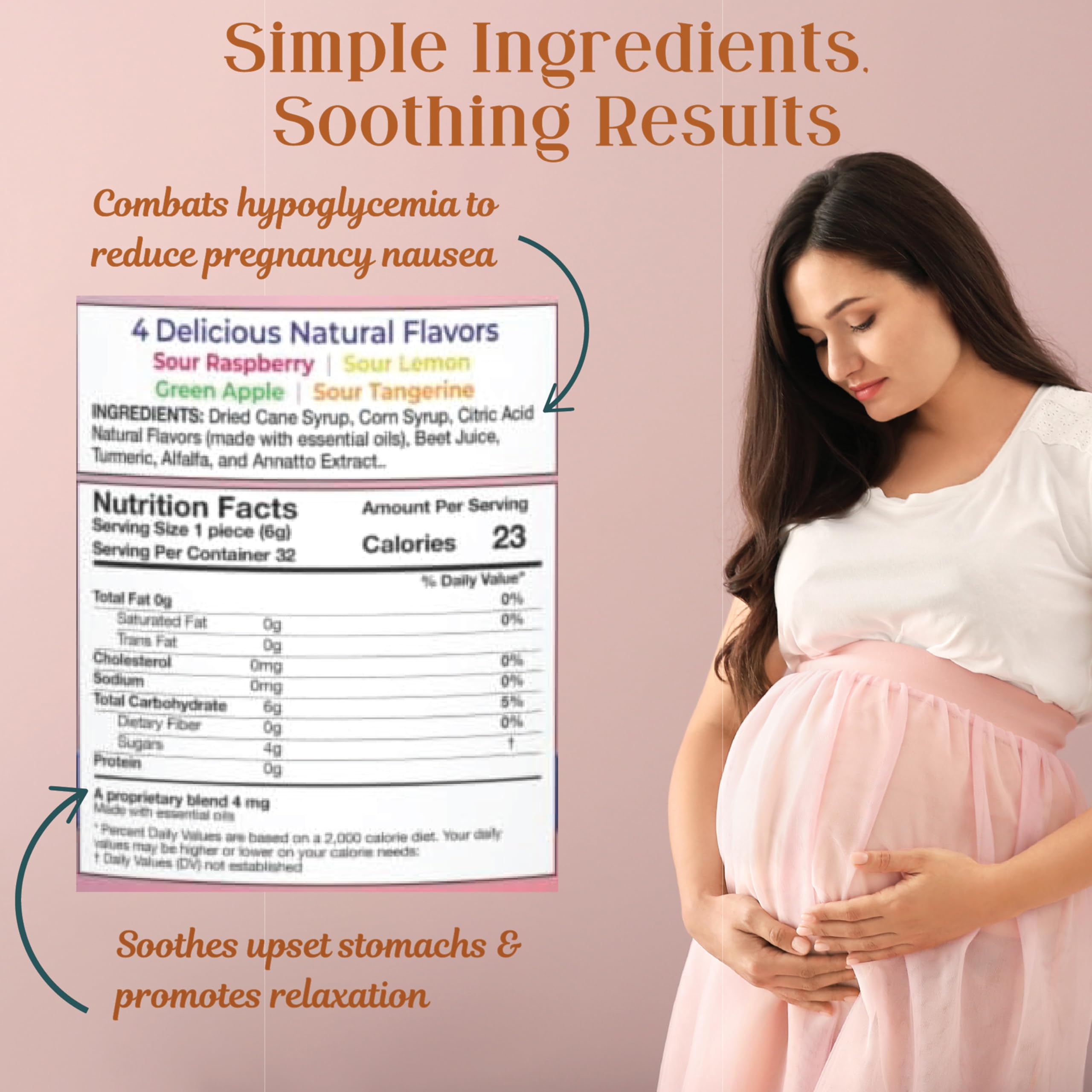 Preggie Pop Drops Pregnancy Nausea Relief Morning Sickness Candy with Essential Oils for Pregnant Women - Natural Flavor Variety