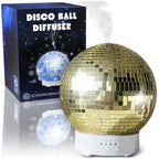 Disco Ball Diffuser Rotating - 300 ML Mirror Ball Oil Diffuser, Essential Oils Diffusers for Home, Novelty Mirrorball Ultrasonic