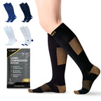CopperJoint Copper Compression Socks for Women & Men - Diabetic Socks, Improves Circulation, Reduces Swelling & Pain - For Nurse