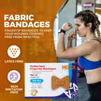 Flexible Fabric Bandages - Flex Fabric Adhesive Bandages Finger-Tip Bandages for Finger Care and to Protect Wounds from Infectio