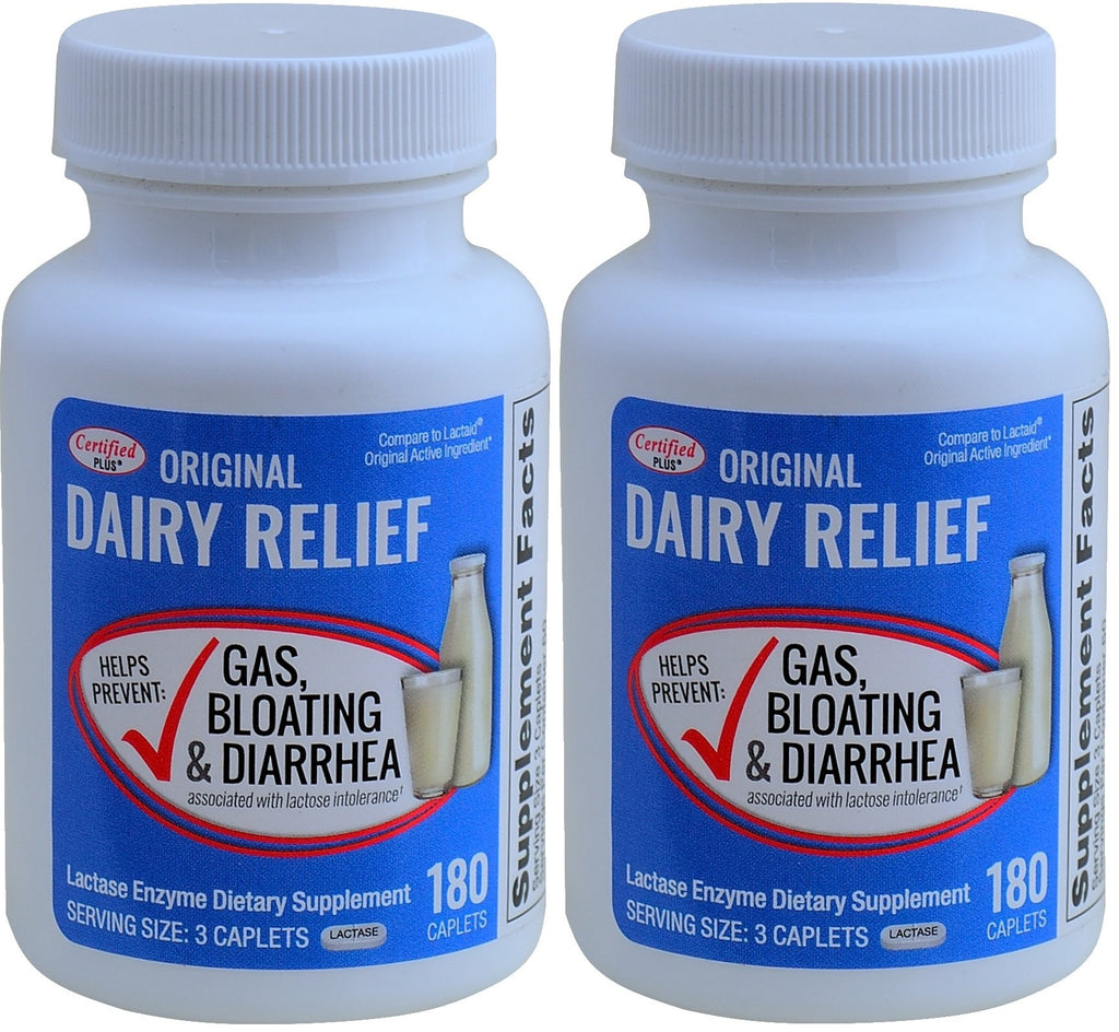 Lactase Enzyme 360 Caplets Generic Lactaid Original Strength