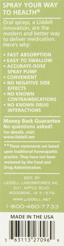 Liddell Homeopathic Letting Go Anxiety Spray, 1 Ounce
