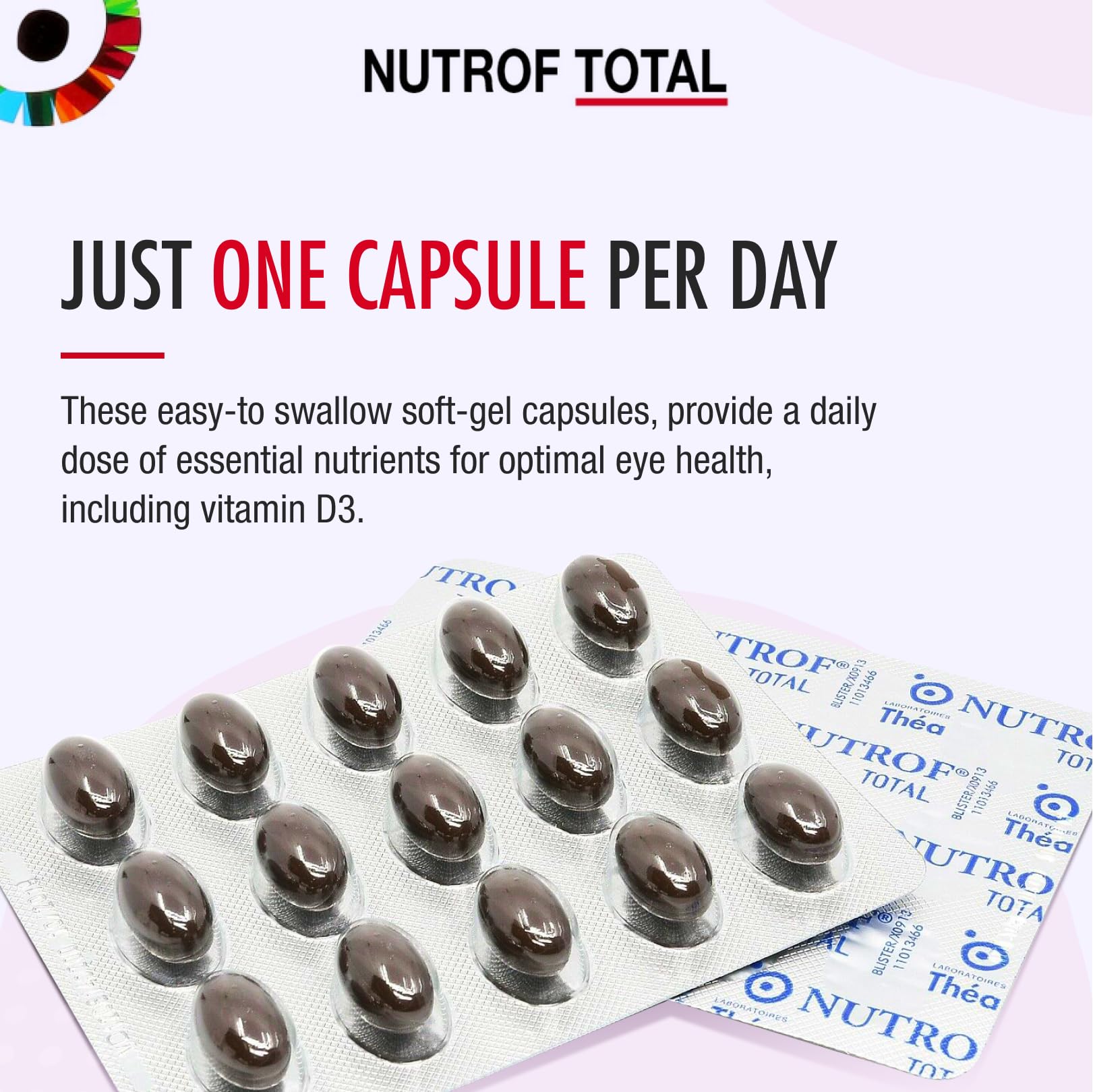 Nutrof Total Capsules - Eye Health Supplement with Lutein, Zeaxanthin, Omega 3, and Antioxidants | Essential Nutrients for Optim
