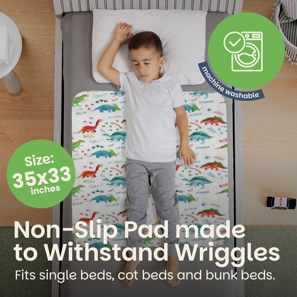 2X Potty Training Waterproof Bed Pad- Night Time Bed Protector Excellent for Toilet Training, Incontinence & Bedwetting, Reusabl