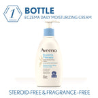 Aveeno Eczema Therapy Daily Moisturizing Cream for Sensitive Skin, Soothing Lotion with Colloidal Oatmeal for Dry, Itchy, and Ir