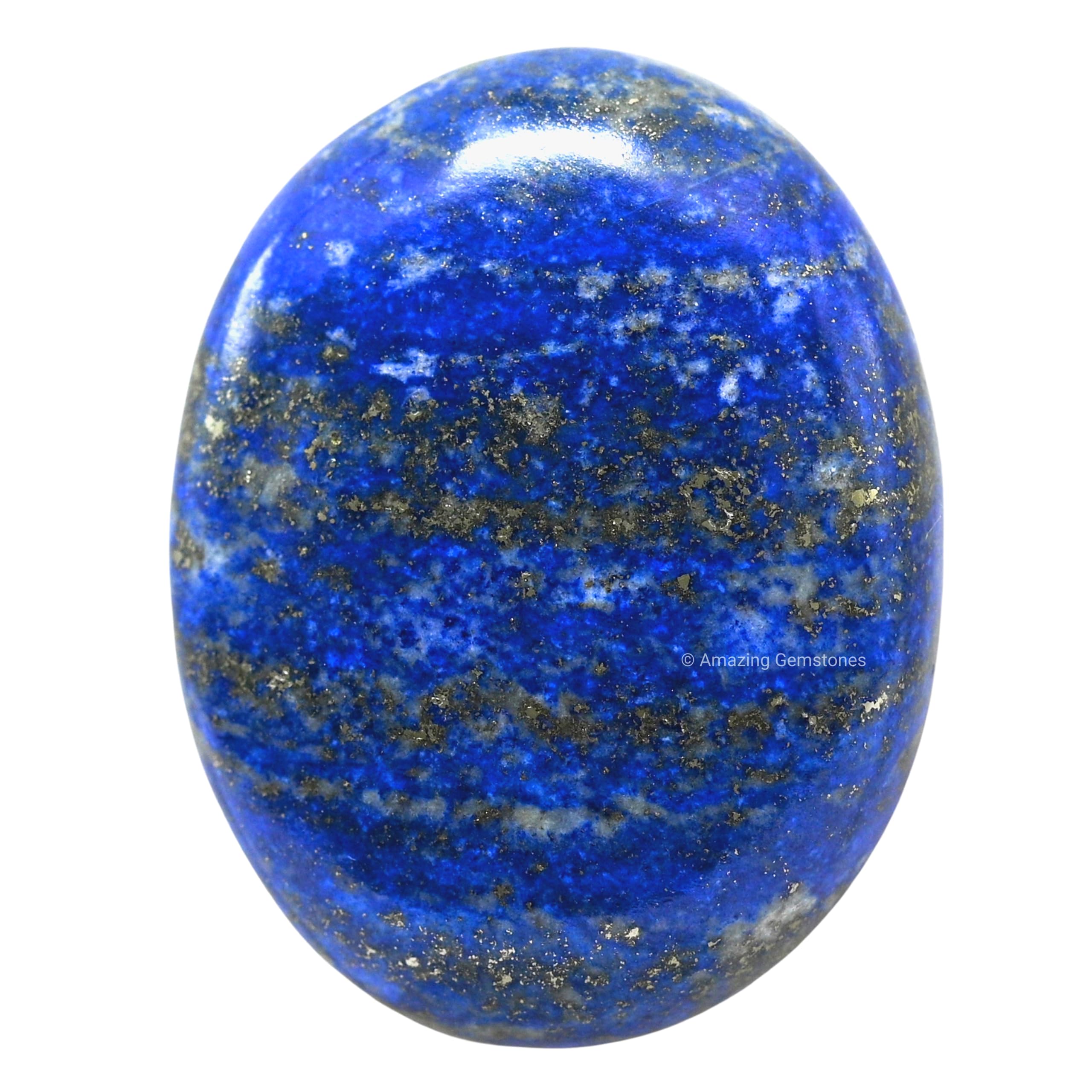 Lapis Lazuli Crystals and Healing Stones - Large Palm Stone Crystals Piedra - Crystal for Good Luck, Balanced Positive Energy, M