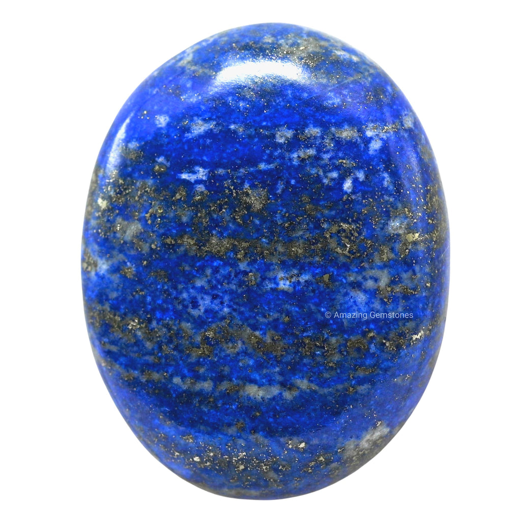 Lapis Lazuli Crystals and Healing Stones - Large Palm Stone Crystals Piedra - Crystal for Good Luck, Balanced Positive Energy, M