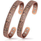 Magnetic Lymph Detox Bracelet: Copper Bracelet for Women Men, 100% Pure Copper Bracelet with 6 Magnets 3500 Gauss - Jewelry Gift
