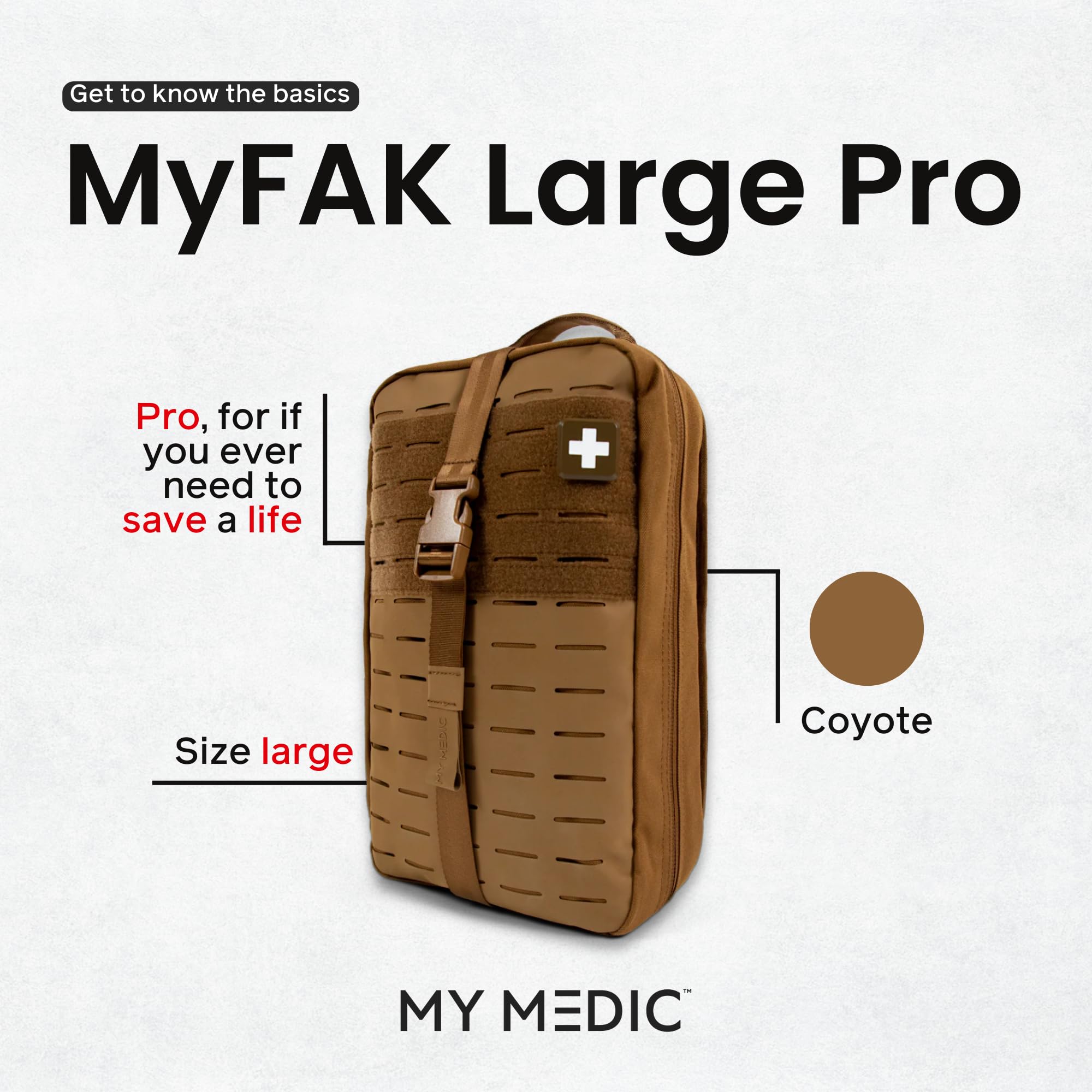 My Medic MYFAK Large Pro- HSA FSA Approved Ifak First Aid Kit - Comprehensive 200 life saving Item Medical Kit - Boat or Car Fir