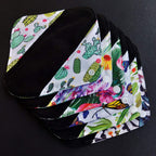 7pcs/Set Including 1pc Mini Wet Bag +6pcs Bamboo Charcoal Cloth Menstrual Pads/Reusable Sanitary Pads/Mama Panty Liners (All Ran