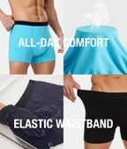 SUNCHIRI Mens Incontinence Underwear, Heavy Absorbent Washable Leak-Proof Reusable Boxer Brief 3 Pack (Multicolor01, Large)