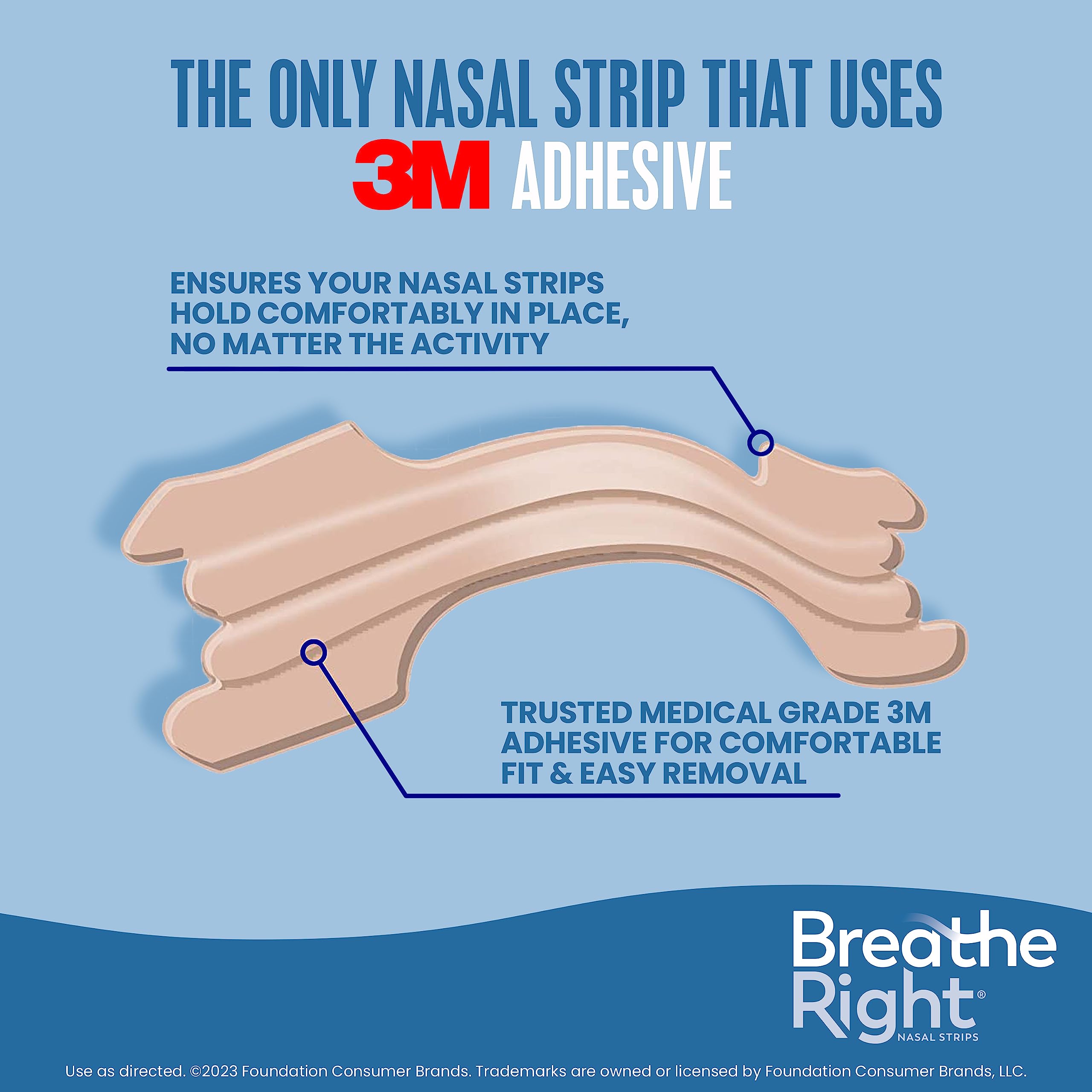 Breathe Right Original Nasal Strips | Tan Nasal Strips | Sm/Med | Help Stop Snoring | Drug-Free Snoring Solution & Instant Nasal