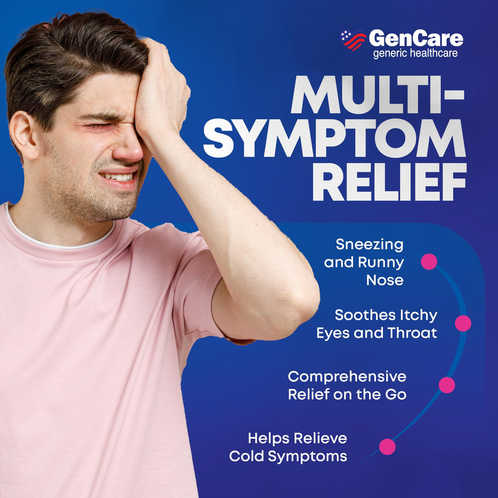 GenCare - Antihistamine Diphenhydramine HCl 25mg (1000 Tablets Per Bottle) - Compare to Generic Benadryl - Bulk Savings | Relief