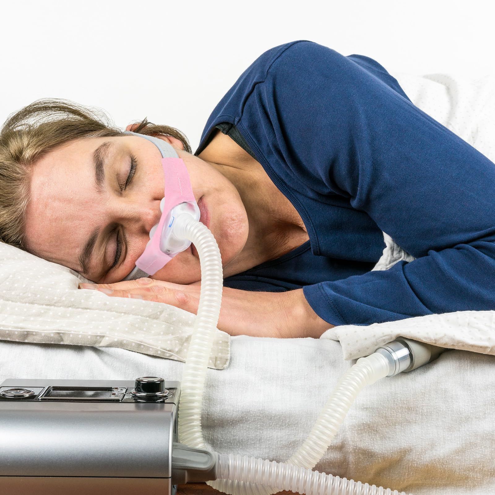 Nuanchu 12 Pcs Nasal Pillow Liner for CPAP Cushion Nasal Cushion Pillow Covers Cotton Liners Skin Sleep Protector Compatible Com