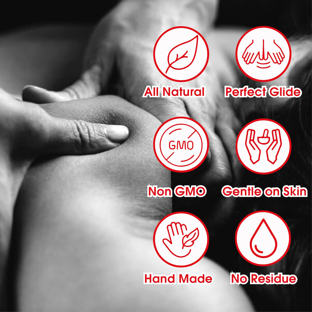 Edible Massage Oil, Full Body, Warm Sensation - Relaxing Massage Oil for Massage Therapy | Perfect Glide and Soft Skin- 2 fl oz