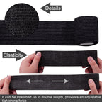 BQTQ 50 Rolls Self Adhesive Bandage Wrap Black Bandage Tape Self Adherent Wrap 2 inch Bandages Self Adhesive Wraps Stretch Banda